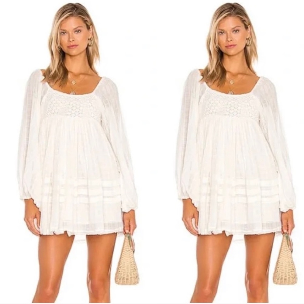 Free People Ivory Summer Mini Dress